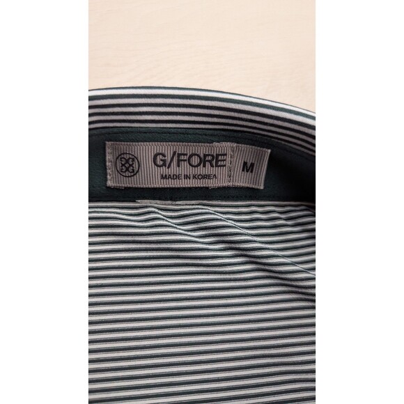 G/Fore Golf Polo Shirt Mens Medium Chileno Bay Striped Stretch Performance - Picture 2 of 8